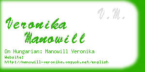 veronika manowill business card